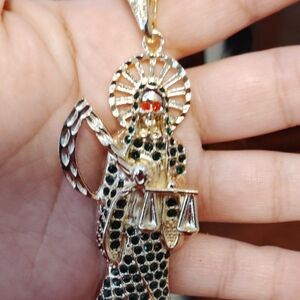 Gold and Red Lady Justice Pendant